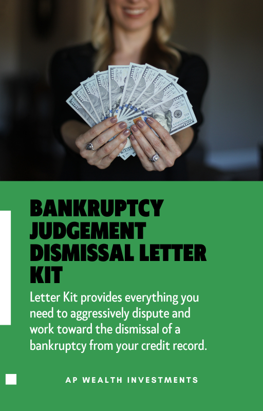 Bankruptcy Judgement Dismissal Letter Kit